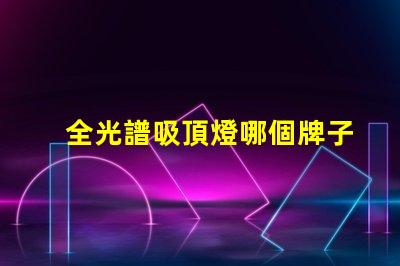 全光譜吸頂燈哪個牌子好全光譜吸頂燈品牌選擇指南