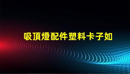 吸頂燈配件塑料卡子如何選擇高質量的塑料卡子以提升燈具穩定性