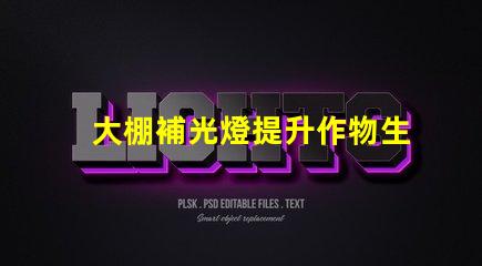 大棚補光燈提升作物生長的關鍵設備