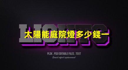 太陽能庭院燈多少錢一個市場價格分析與性價比對比