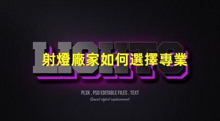 射燈廠家如何選擇專業(yè)可靠的射燈供應(yīng)商