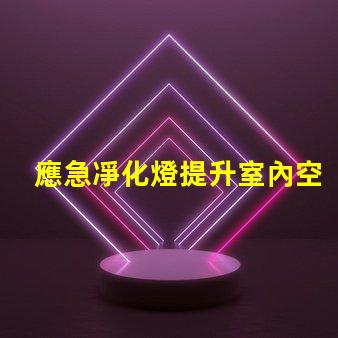 應急凈化燈提升室內空氣質量的關鍵設備