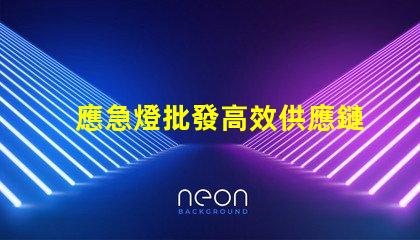 應急燈批發高效供應鏈助力企業節省成本