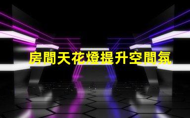 房間天花燈提升空間氛圍的照明選擇
