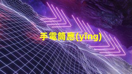 手電筒應(yīng)急照明解決方案的關(guān)鍵工具