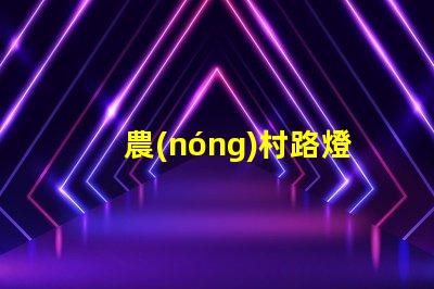 農(nóng)村路燈多少錢一套了解農(nóng)村路燈整體投資預(yù)算