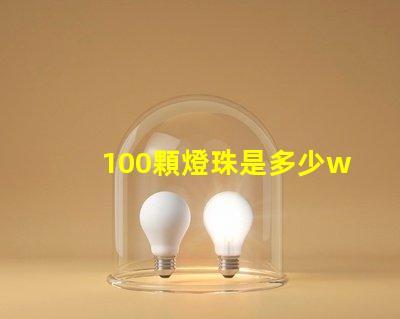 100顆燈珠是多少w
