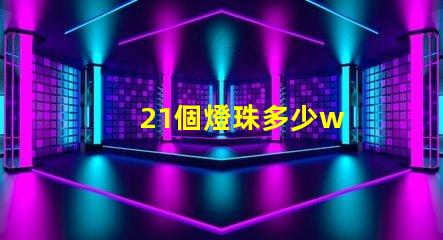 21個燈珠多少w