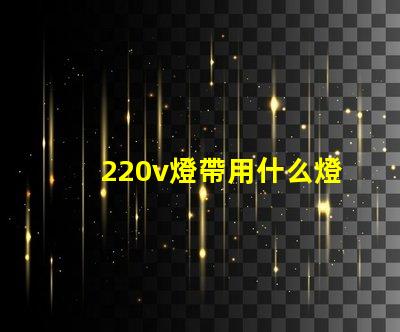 220v燈帶用什么燈珠