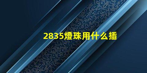 2835燈珠用什么插頭