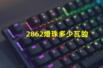 2862燈珠多少瓦的