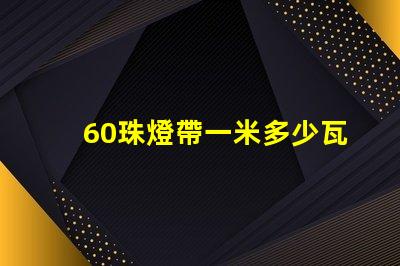 60珠燈帶一米多少瓦