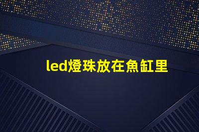 led燈珠放在魚缸里好嗎