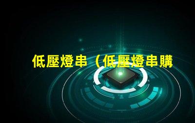 低壓燈串（低壓燈串購買指南）