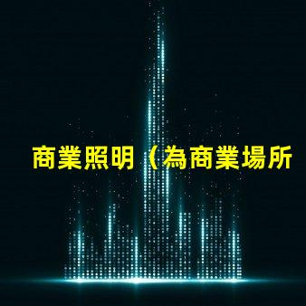 商業照明（為商業場所提供高效照明方案）