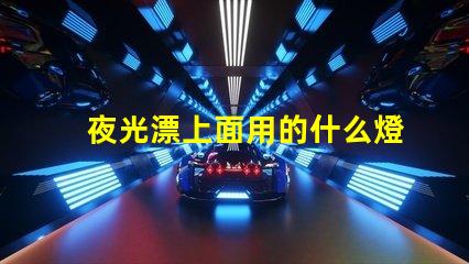 夜光漂上面用的什么燈珠