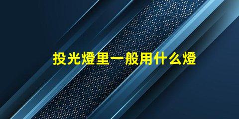 投光燈里一般用什么燈珠