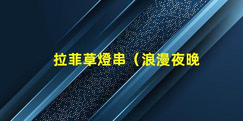 拉菲草燈串（浪漫夜晚的裝飾燈串）