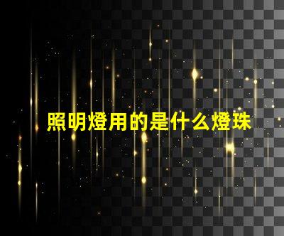 照明燈用的是什么燈珠