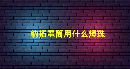 納拓電筒用什么燈珠