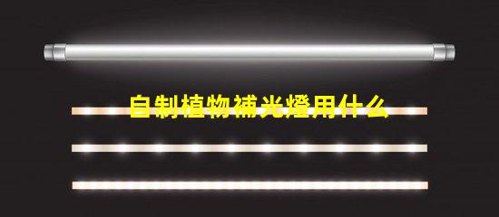 自制植物補光燈用什么燈珠